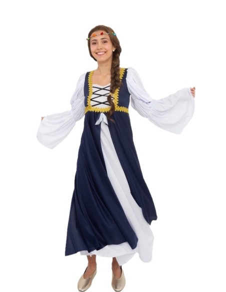 Déguisement Femme Médiévale Bleu Taille M Neuf | Costumes pour Adultes Le Roi du Carnaval